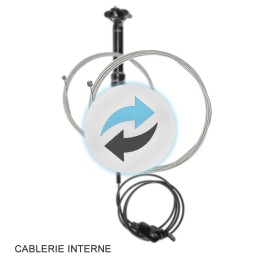 6P17 - Echange câble tige de selle télescopique avec levier de commande (passage interne) d'un vélo -  Entretien, mise en servic