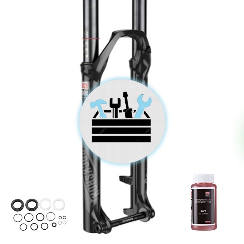 Entretien d'une fourche hydraulique ROCK SHOX NIV1 (fluide + kit joint intégrés)