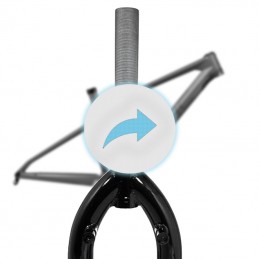 Pose fourche avec pivot fileté sur cadre de vélo