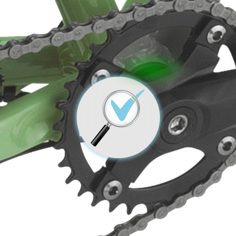 Contrôle jeu dans boitier de pédalier d'un vélo