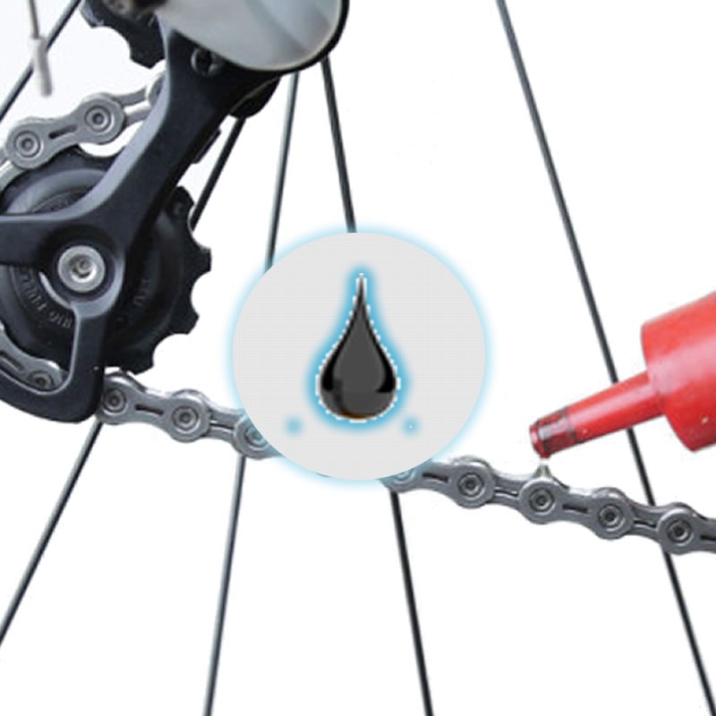 Lubrification de la chaîne d'un vélo
