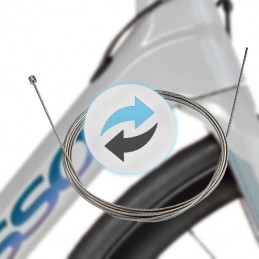Echange du câble d'un dérailleur de vélo (passage interne) avec réglage