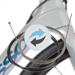 Echange gaine et câble d'un dérailleur de vélo (passage interne) avec réglage