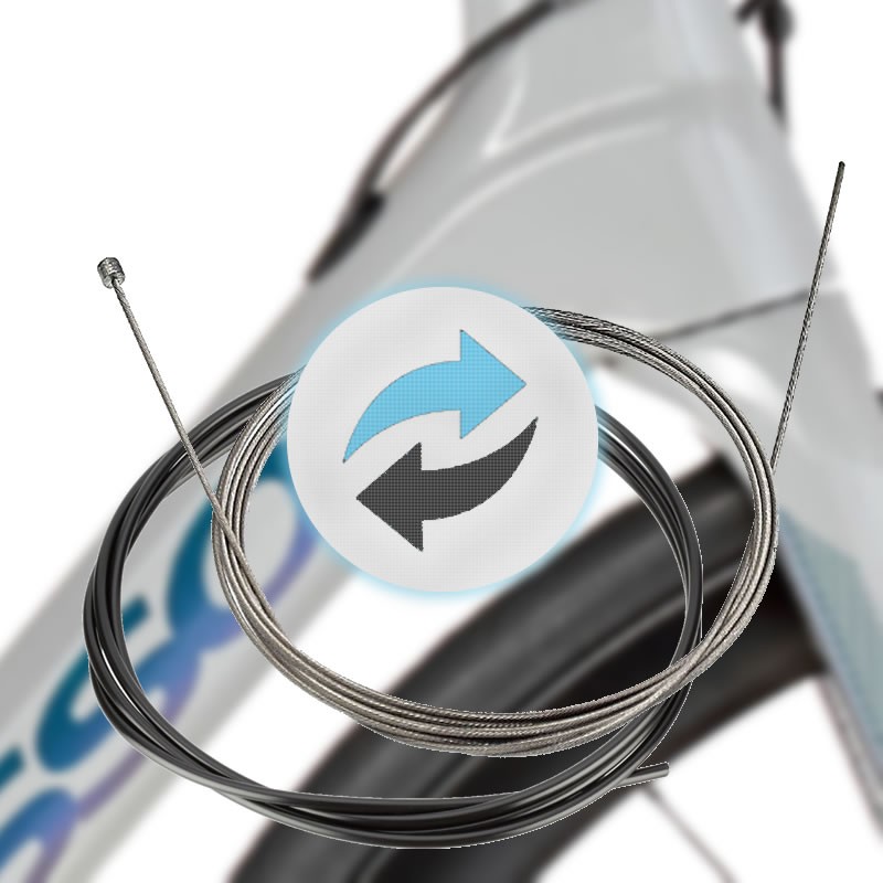 Echange gaine et câble d'un dérailleur de vélo (passage interne) avec réglage