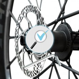 Contrôle serrage d'un disque de roue de vélo