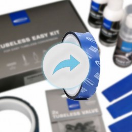 Pose d'un kit conversion tubeless pour une roue de vélo