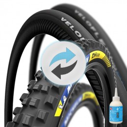 Echange d'un pneu Tubeless sur roue de vélo