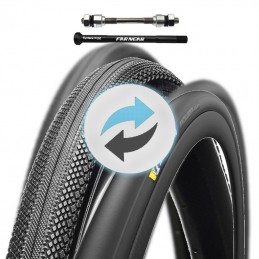 Echange d'un pneu tube type monté sur roue avec axe standard