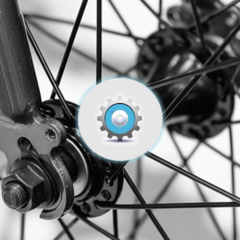 Réglage axe de roue d'un vélo