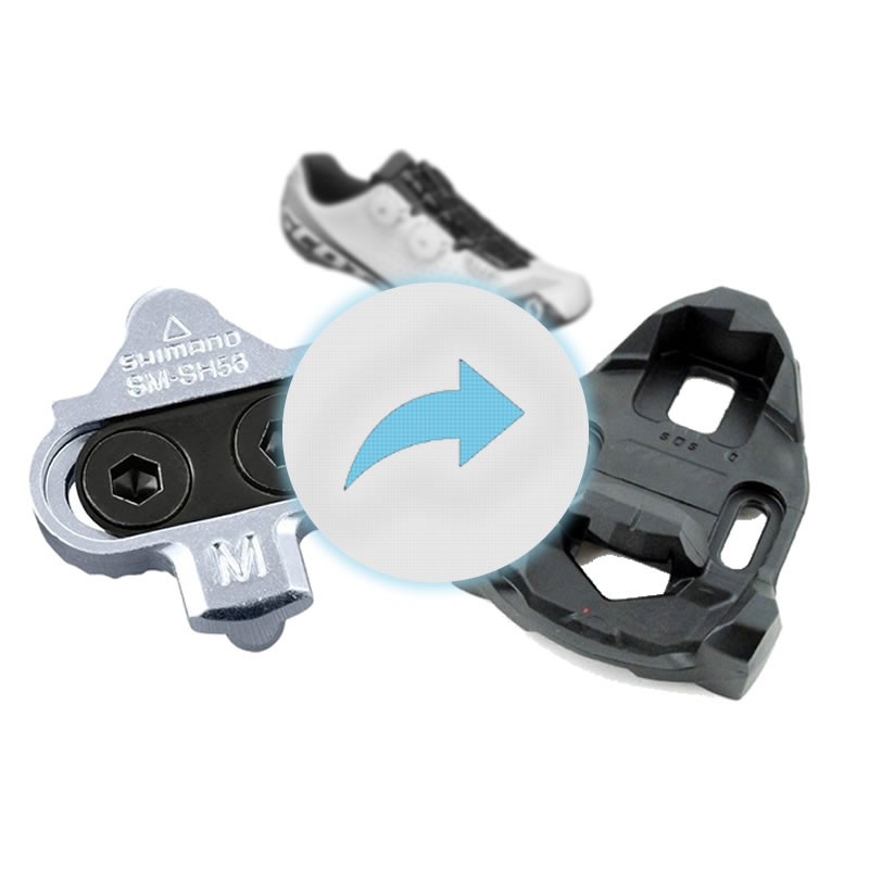 6P02 Pose câle pédales auto sur chaussure vélo